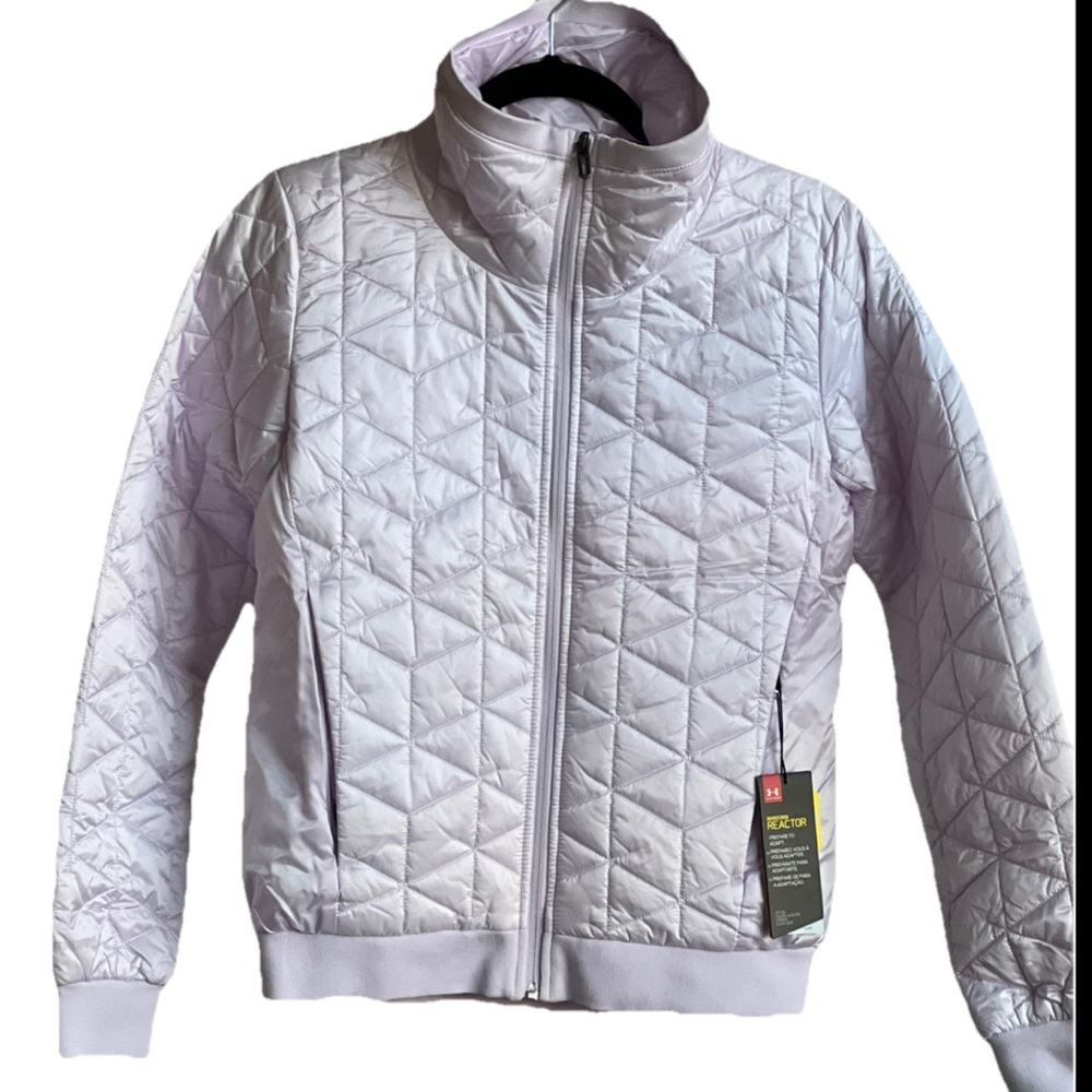 Under Armour Women's Cold Gear Reactor Light Purple Quilted Puffer Jacket NWT - Picture 3 of 16
